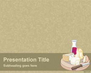 Sery i wino PowerPoint Template