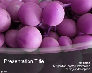 Szablon Fioletowy winogronowy PowerPoint
