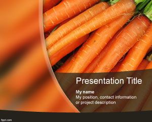 Plantilla de PowerPoint zanahorias