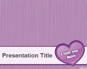 紫母亲节的PowerPoint模板