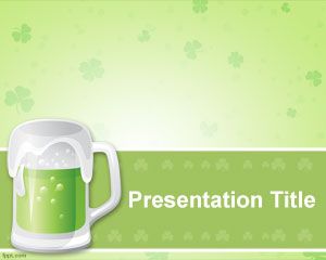 Template St. Patrick Beer PowerPoint