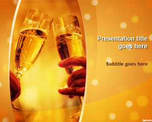 香槟庆祝的PowerPoint模板
