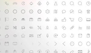 80 gray thin line style commonly used software PPT icon material