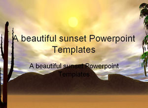 Piękny zachód słońca Szablony Powerpoint