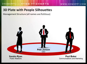 Un groupe de gens d'affaires silhouette matériel illustrations PPT