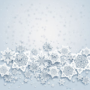一组白色雪花的艺术PPT背景图片