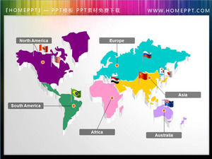 Sekelompok peta dunia slideshow ilustrasi materi Download