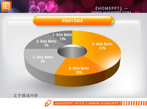 A nice 3d stereo slides pie chart template download