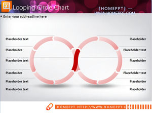 A set of simple and elegant circulation structure PPT chart material