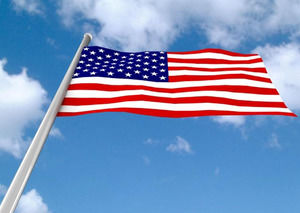 American USA Flag Powerpoint-Vorlage