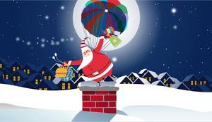 Latar belakang musik kartu ucapan animasi PPT natal