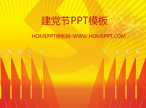 Background with party emblem solemn atmosphere founding party PPT template