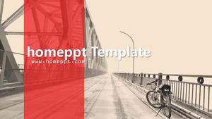 Bicycle travel travel PPT template download