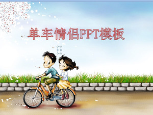 Bike couple background love PowerPoint template download details: