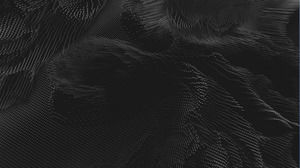 Black abstract dot matrix wave PPT background image