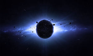 黒の背景惑星スターユニバースPPTの背景画像