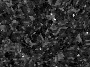 Schwarz Kohlenstoff-Kristall Polygon PPT Hintergrundbild