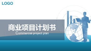 Blaue Atmosphäre Business Project-Plan PPT-Vorlage herunterladen