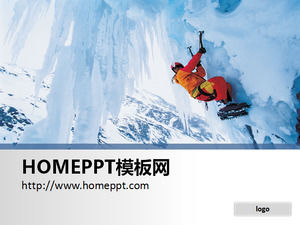 Blauer Hintergrund Klettern Sport PPT Hintergrundbild