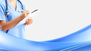 Niebieskie tło obraz lekarz pielęgniarka medyczne PPT tle