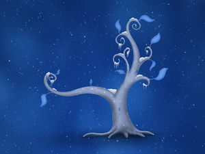 Niebieskie niebo drzewo stereo slideshow obraz tła
