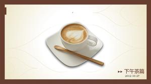 Cappuccino-Kaffee-Nachmittagstee-Schablone PPT
