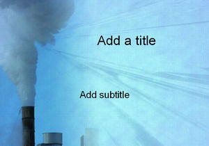 Выбросы дымовых труб - экологические темы шаблон PPT