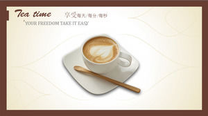 Café da tarde de download template chá PowerPoint