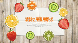 Color Fresh Fruit Slice Background PPT Template Free Download