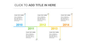 Color gradient minimal timeline PPT template