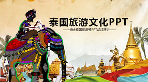 descarga gratuita del color plantilla PPT turismo en Tailandia
