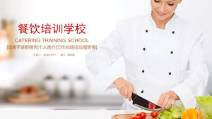 Cooking training courseware PPT template