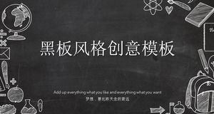 Creative chalk hand-drawn style cartoon education teaching PPT template free download