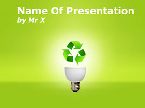 Cycle energy conservation and environmental protection public welfare PPT template