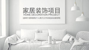 Modèle de PPT de rapport de projet de décoration de maison de la société de décoration