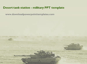 estação de tanque Desert - PPT modelo militar