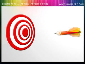 Dynamic darts hit the bull's-eye PowerPoint animation material
