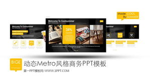affaires dynamique style Metro PPT modèle Télécharger