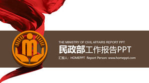 Dynamic Ministry of Civil Affairs work report PPT template