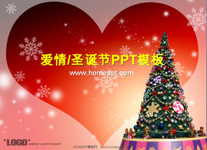 cálido y romántico plantilla dinámica descarga de Navidad PowerPoint