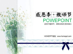 Elegante fondo de la flor Maestro Día PowerPoint Plantilla Descarga