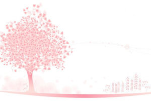 Immagine di sfondo elegante albero rosa PPT