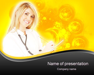 European and American style beauty nurses medical and health industry ppt template