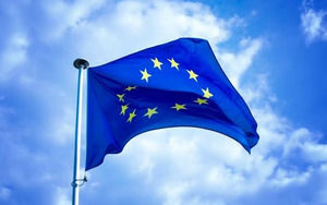 欧州の旗のパワーポイントテンプレート