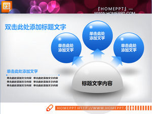 Exquisite crystal style spread relationship PowerPoint chart material download