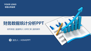 Os dados financeiros análise estatística modelo de relatório PPT