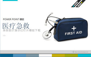 Kit de primeros auxilios fondo de emergencia médica plantilla de diapositivas descarga