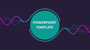 Fresh and simple gradient line PPT template