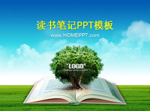 fresh reading notes impressionist powerpoint template download