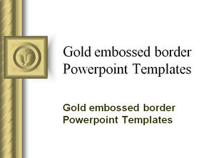 Ouro em relevo fronteira modelos de Powerpoint